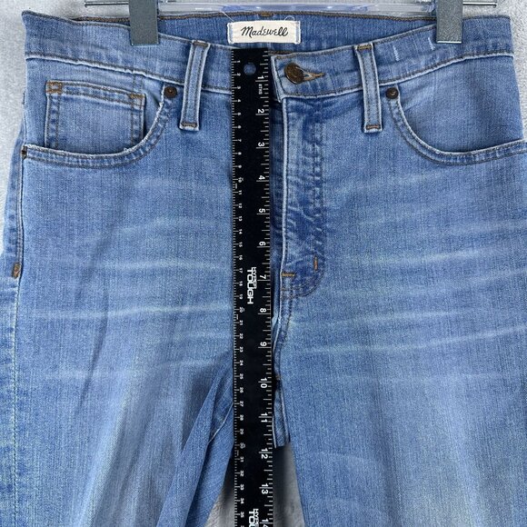 Madewell Skinny Jeans Raw Step Hem High Rise Stretch Womens Blue Size 28 - Picture 8 of 11